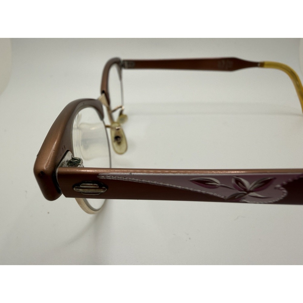 MINT Artcraft Gold Filled CatEye Glasses 1/1012 KGF Alum 4 1/4-5 1/2 20mm-Retro - Picture 4 of 7
